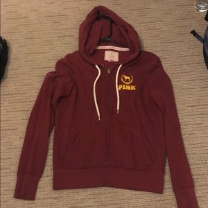 Victoria Secret Redskin burgundy zip up hoodie